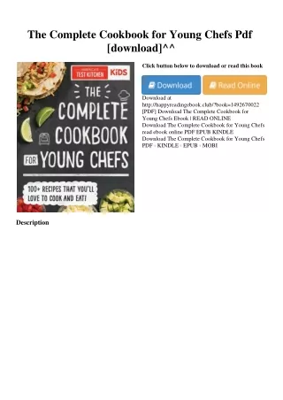 <^R.E.A.D.^> The Complete Cookbook for Young Chefs Pdf [download]^^