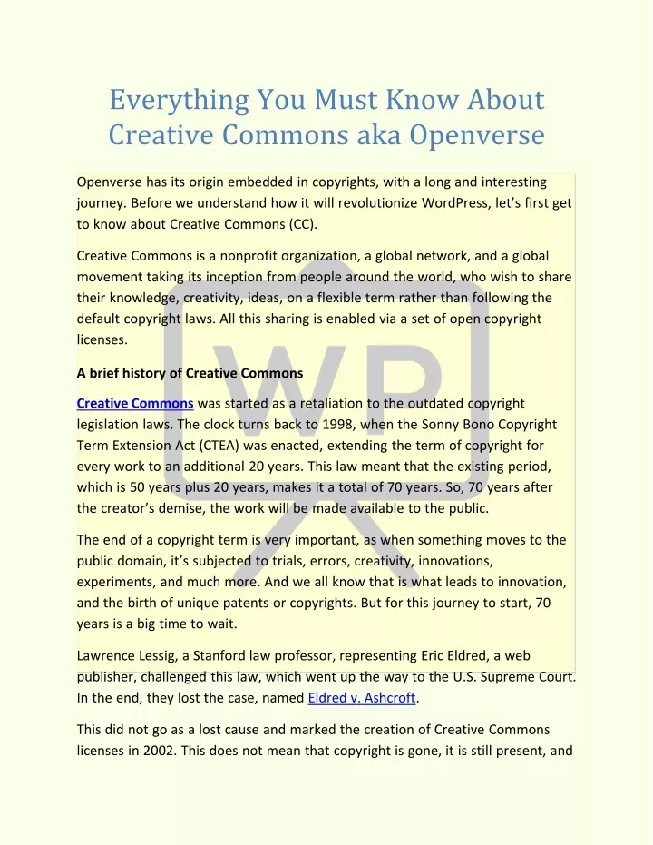 everything you must know about creative commons aka openverse