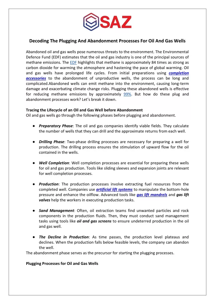 decoding the plugging and abandonment processes