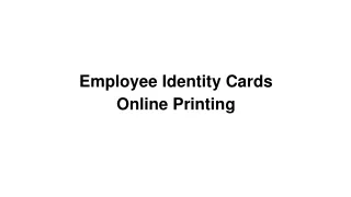 Employee Identity Cards Online Printing