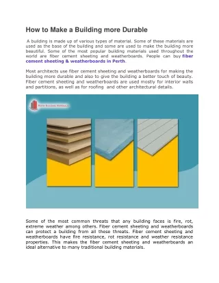 How to Make a Building more Durable-converted