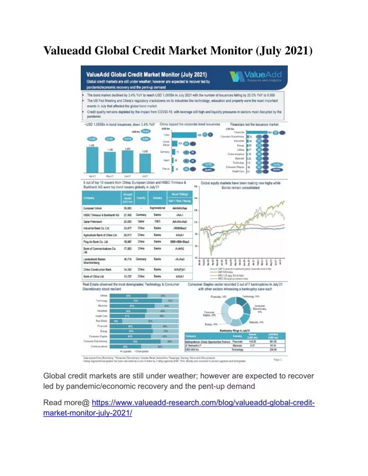 valueadd global credit market monitor july 2021