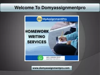 welcome to domyassignmentpro