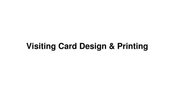 visiting card design printing