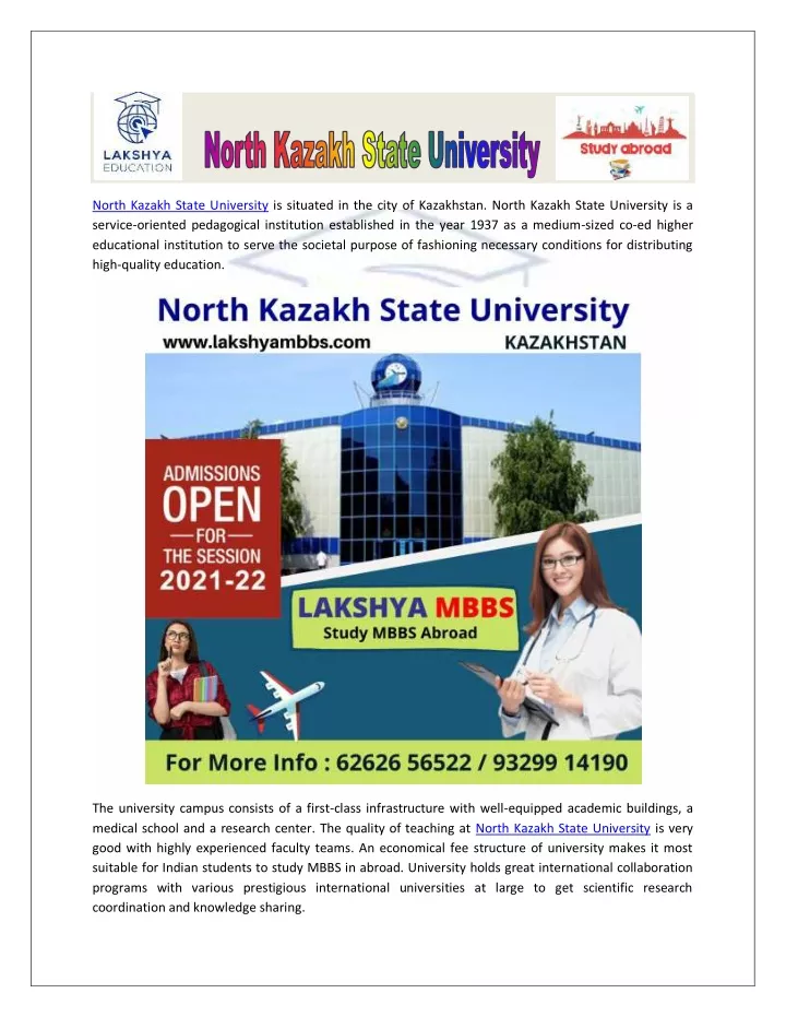 north kazakh state university is situated