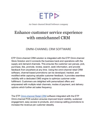 an omni channel retail software company
