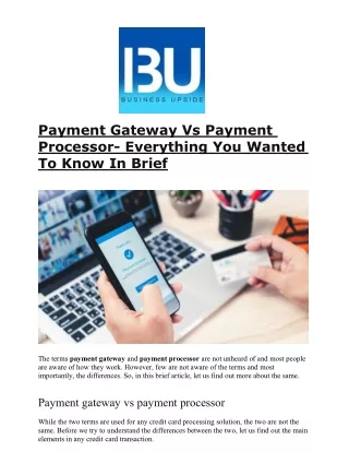 payment gateway vs payment processor everything