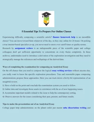 5 essential tips to prepare for online classes
