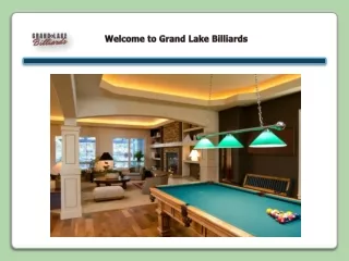 Welcome to Grand Lake Billiards
