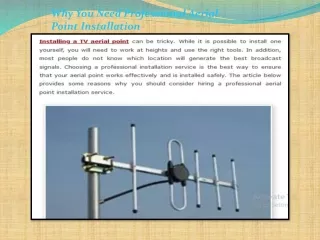 why you need professional aerial point