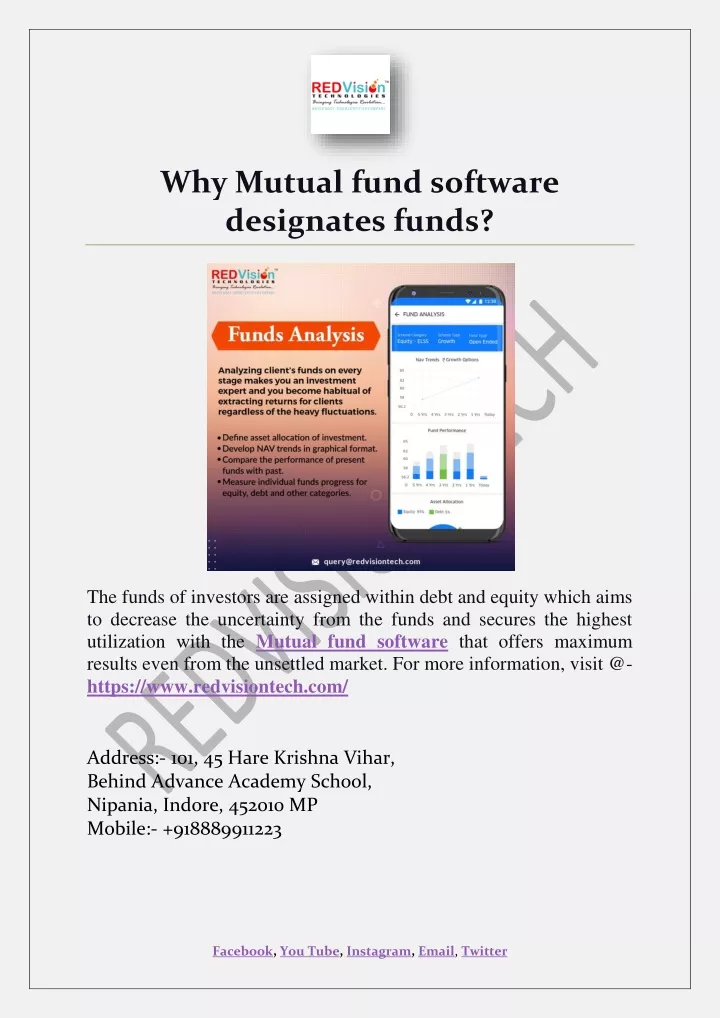 why mutual fund software designates funds