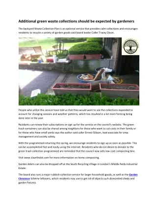 additional green waste collections should