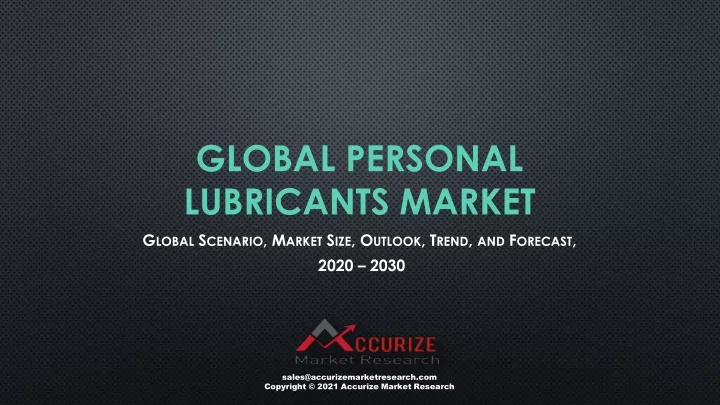 global personal lubricants market
