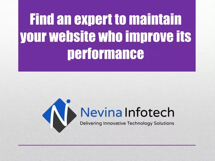 find an expert to maintain your website who improve its performance