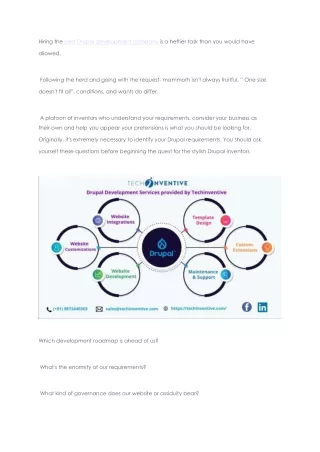 hiring the best drupal development company