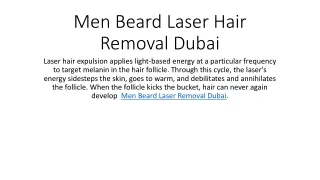 Men Beard Laser Hair  Removal Dubai
