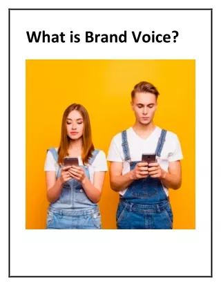 What is Brand Voice