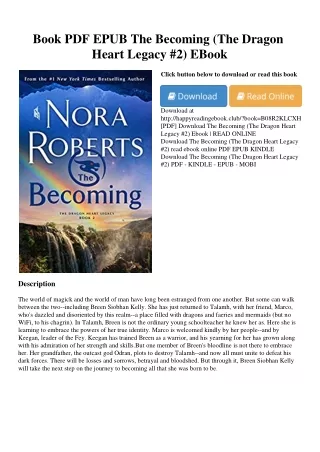 Book PDF EPUB The Becoming (The Dragon Heart Legacy #2) EBook