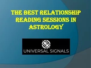 Relationship Reading in Astrology - Universal Signals
