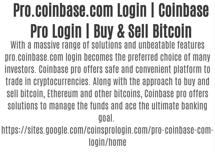 pro coinbase com login coinbase pro login