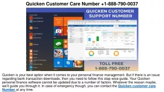 quicken customer care number 1 888 790 0037