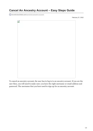 cancel an ancestry account easy steps guide