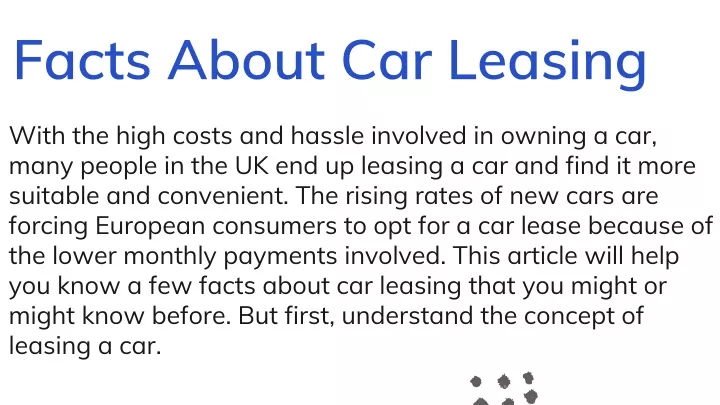 facts about car leasing