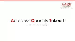 Autodesk Quantity Take Off (AQTO) Cadd Center Hazratganj