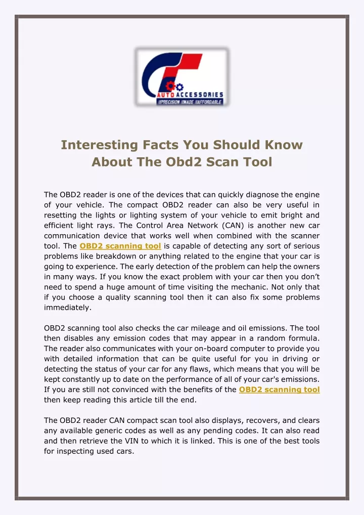 interesting facts you should know about the obd2