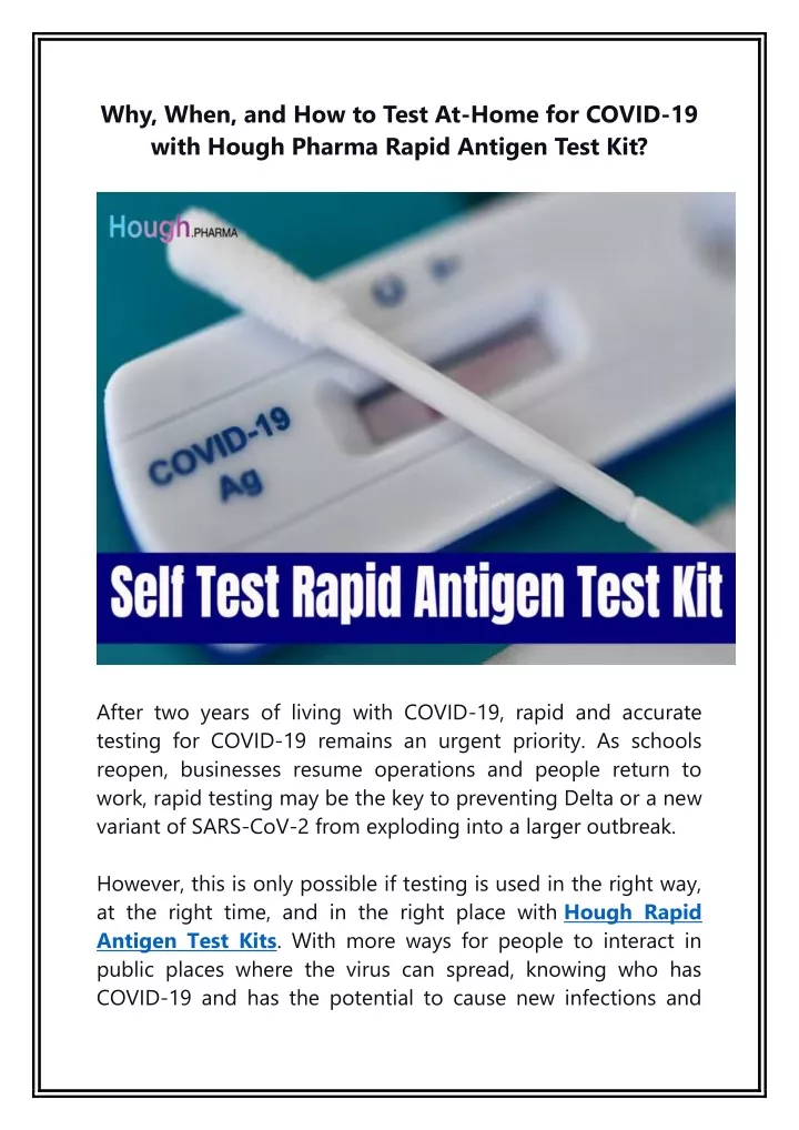 why when and how to test at home for covid