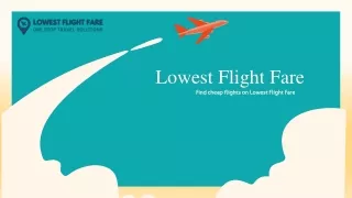 Lowest Flight Fare