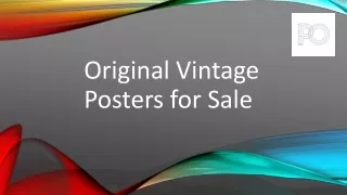 Original vintage posters for sale