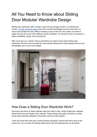 all you need to know about sliding door modular