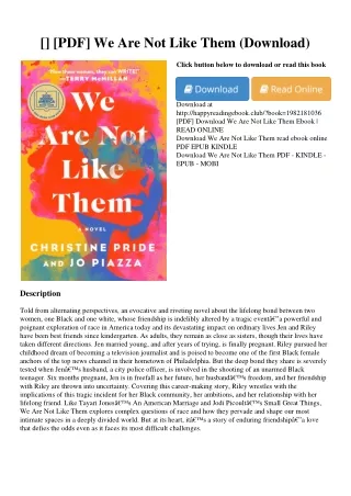 [<DOWNLOAD*PDF>] [PDF] We Are Not Like Them (Download)