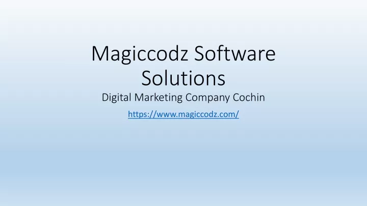 magiccodz software solutions digital marketing company cochin