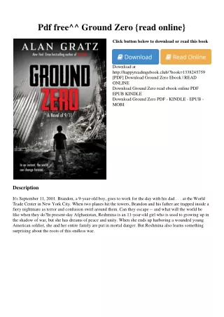Pdf free^^ Ground Zero {read online}