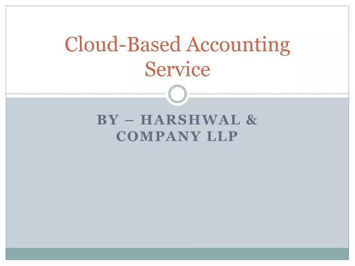 cloud based accounting service