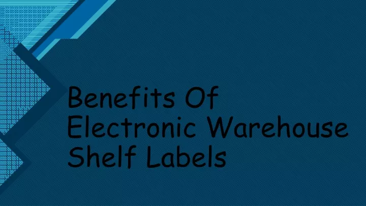 benefits of electronic warehouse shelf labels