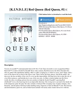 [K.I.N.D.L.E] Red Queen (Red Queen  #1) (<DOWNLOAD*PDF}