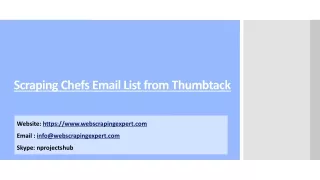 scraping chefs email list from thumbtack