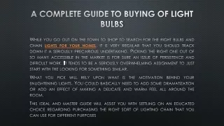 a complete guide to buying of light bulbs