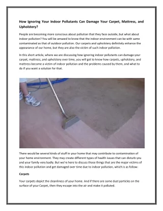how ignoring your indoor pollutants can damage