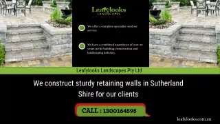 Most Competent Retaining Walls & Landscape Contractors in Sutherland Shire