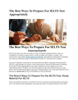 the best ways to prepare for ielts test