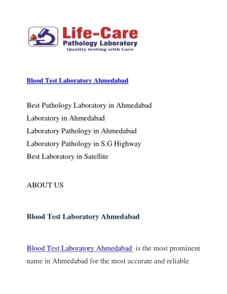 blood test laboratory ahmedabad