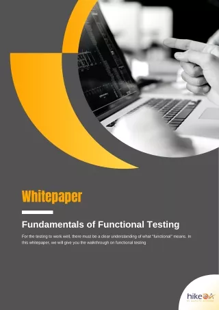 Fundamental of Functional Testing