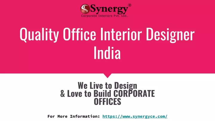 quality office interior designer india