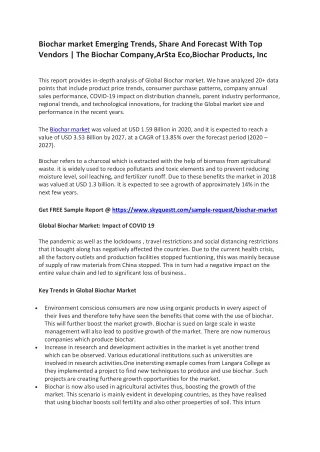 biochar market emerging trends share and forecast