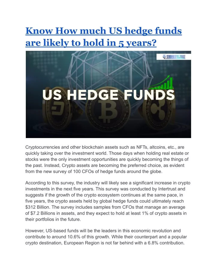 know how much us hedge funds are likely to hold