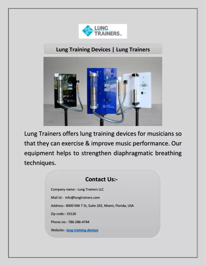 lung training devices lung trainers